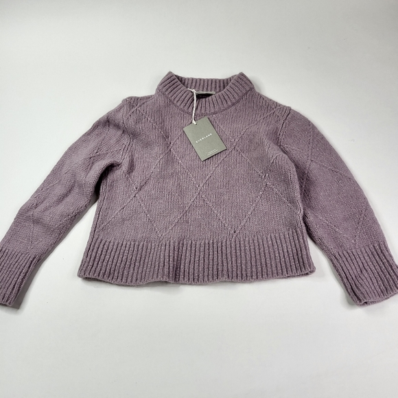 Everlane Lavender Purple Diamond Stitch Cloud Sweater sz S - Picture 3 of 6